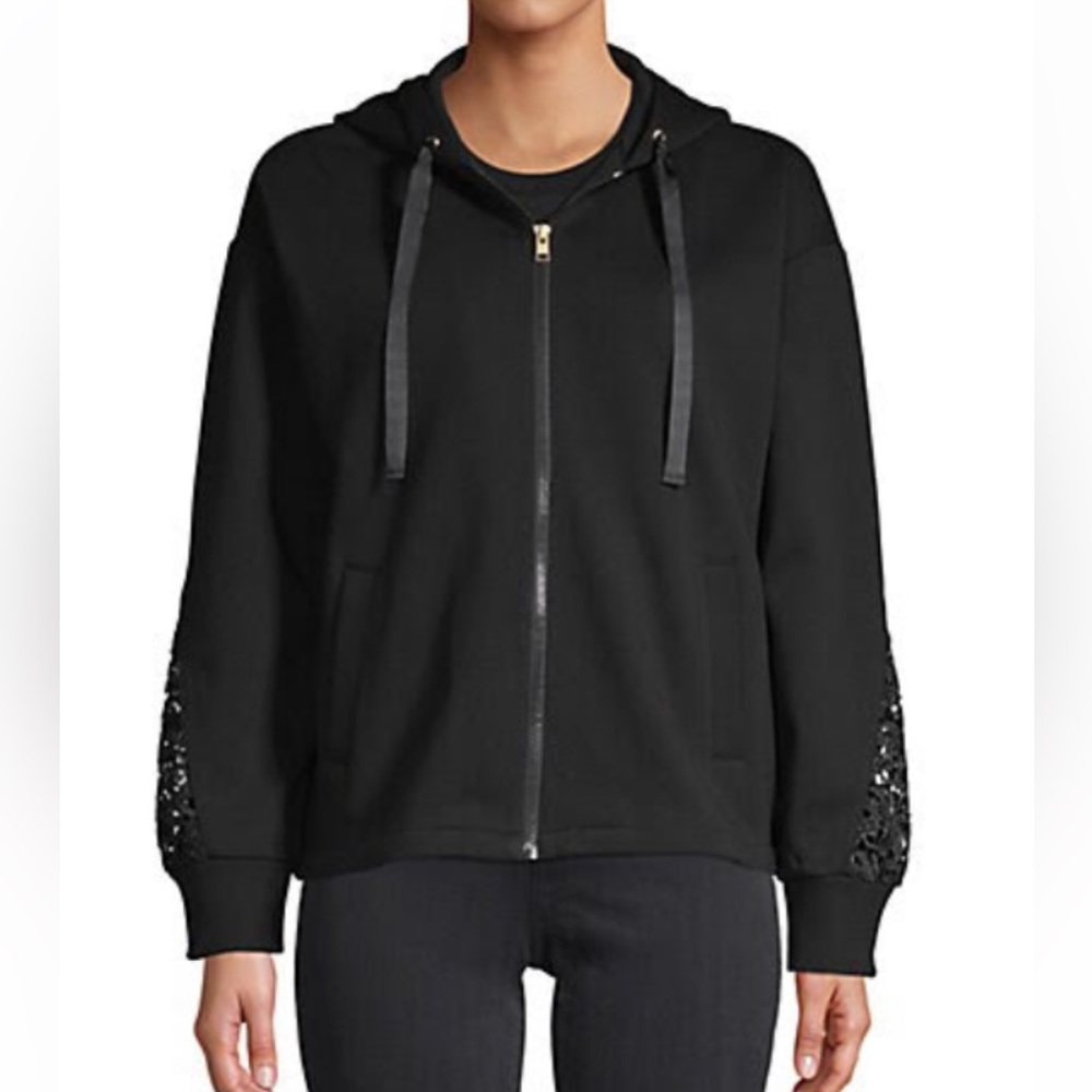 Escada Sport
Lace Hooded Cotton-Blend Jacket